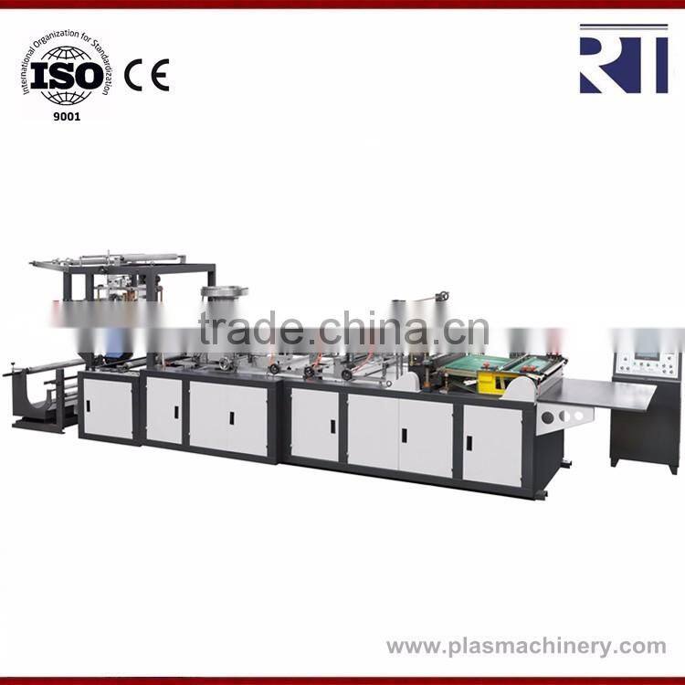 Automatic slider ziplock PE bag making machine