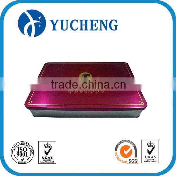wholesale rectangle fancy metal tin can packaging