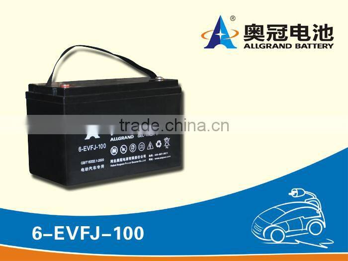 Electric golf carts 12V100Ah / electric car battery/electric vehicle battery