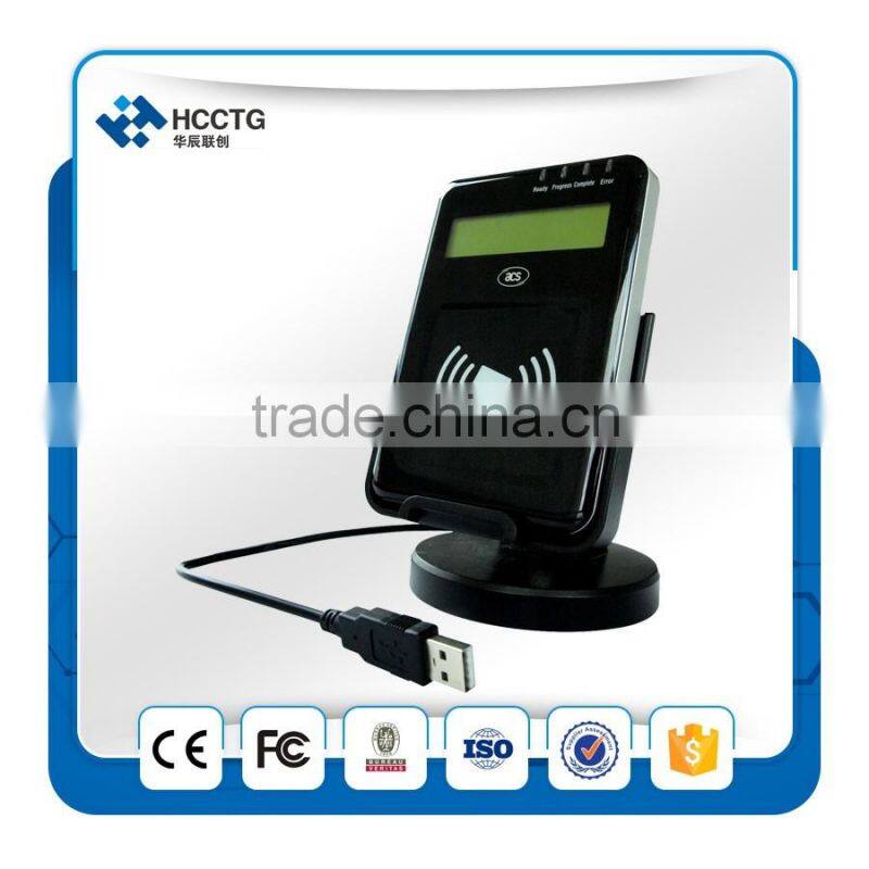 Four user-controllable LEDs USB NFC/Smart card Reader with LCD- ACR1222L