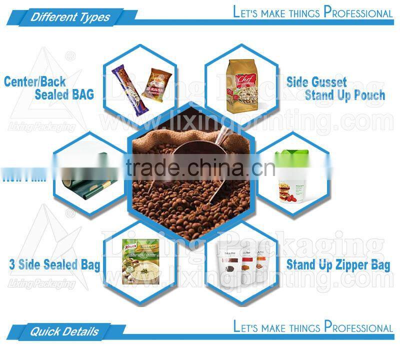 Stand up zipper coffee bag