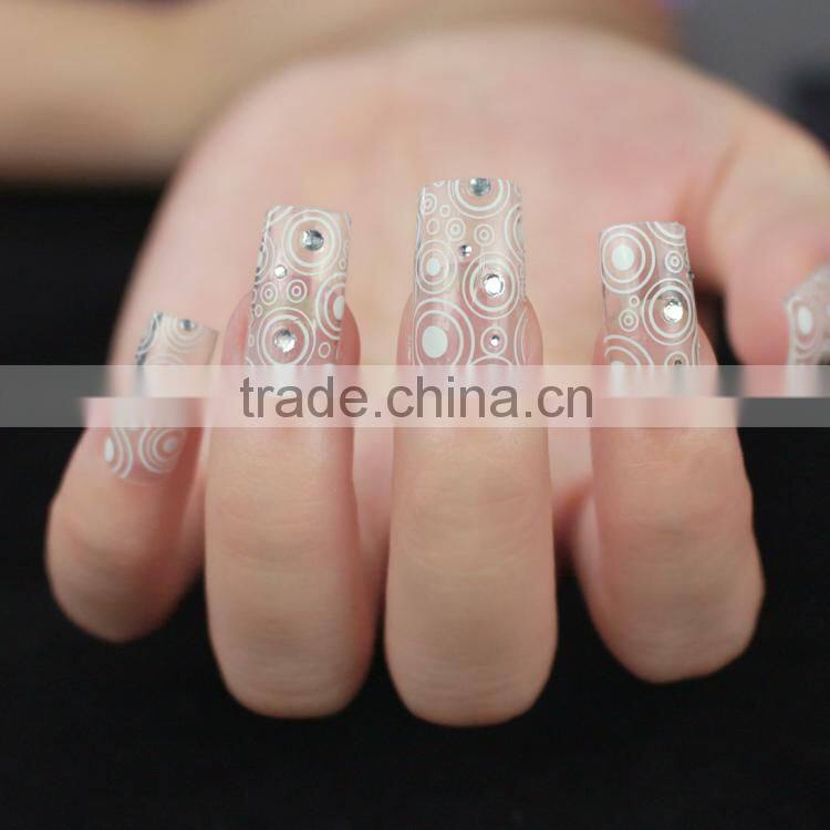 Beuaty sticker nail printing plate nail vinyl stencil white lace elegant nail wrap for beauty women