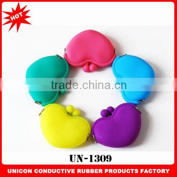 Newest multi color silicone mini coin purse
