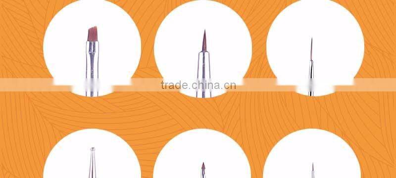 12pcs Orange Fashionable Nail Brush Set Private Label