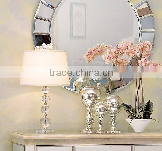 11.22-1 Slim-line and gracious profile sits atop a round A cool and chic look Stacked Ball Acrylic Table Lamp