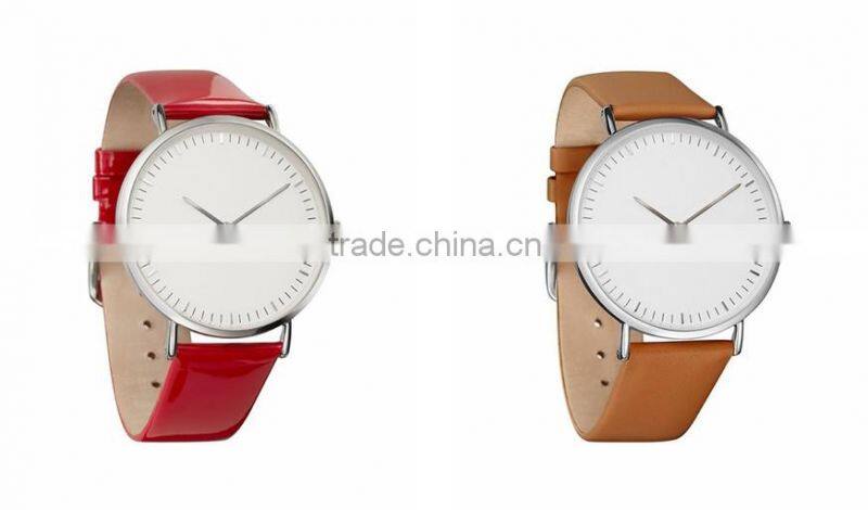 Fashion style japan miyota 2035 movement stainless steel back water resistant watch