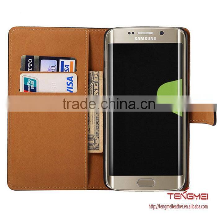 High quality phone case for samsung s7 edge second layer leather for phone case samsung