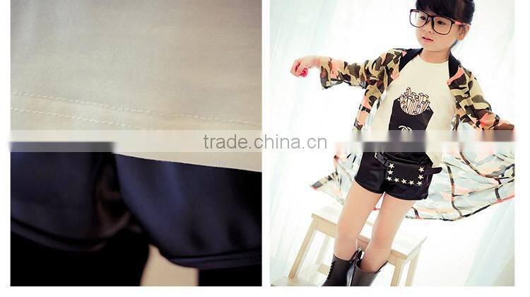 Hot Selling Comfy Cute Cartoon Printed White Tee Shirt for Children