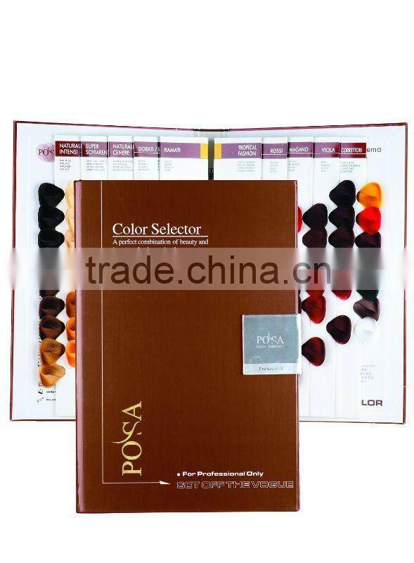 Professional 78 kinds of hair color chart with bes quality color shade,sample free
