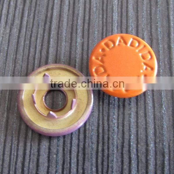 Engraved Colorful Metal Snap Button
