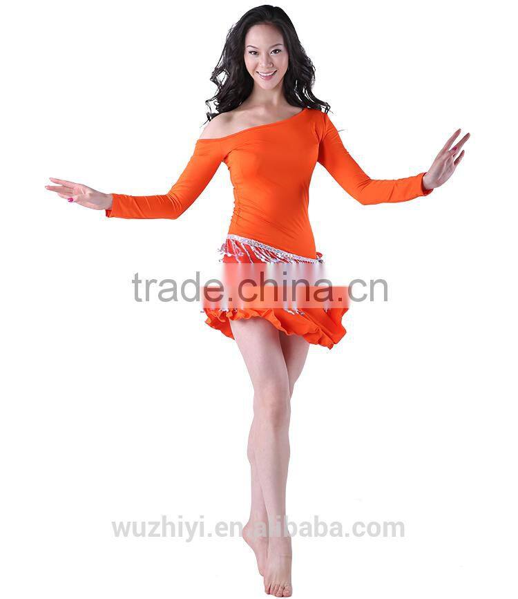 milk silk Latin practice belly dance costumes dress