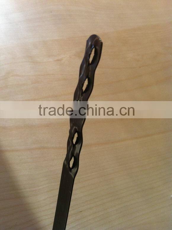 black steel belt/strips with central locking