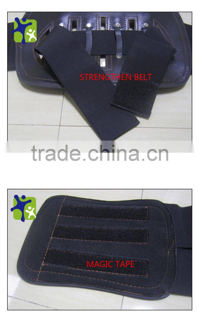 Artificial leather back support with Aluminium belt