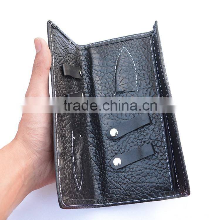 Wallet PU Leather Bag For Professional Hairdressing Shear Scissor Packing Bag Storage Case