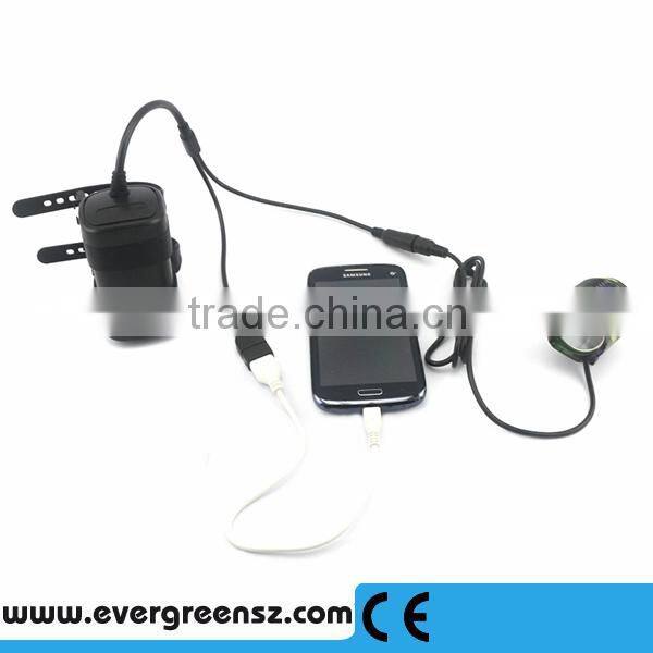 2 in 1 battery pack for bicycle light and cellphone