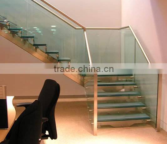 High Quality Clear Tempered Float Glass Glass Stairs Price