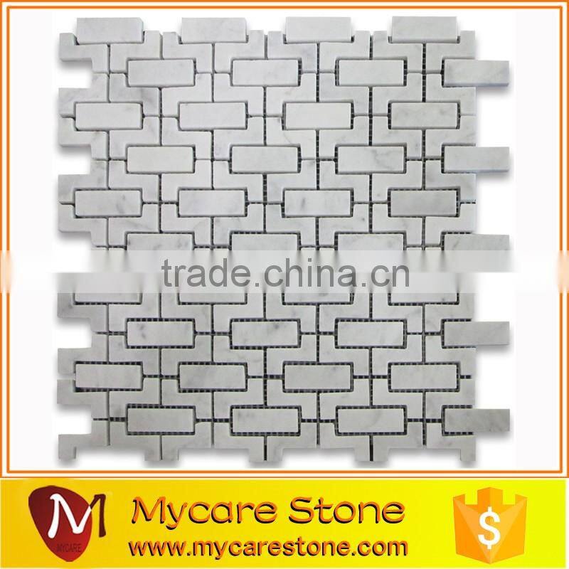 natural Beige marble mosaic tile polished surface