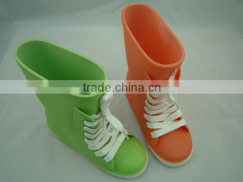 Kid Shoeslace PVC Rain Boot
