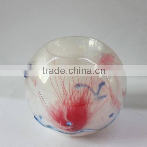 2016 hand-painted glass decoractive christmas candle holder