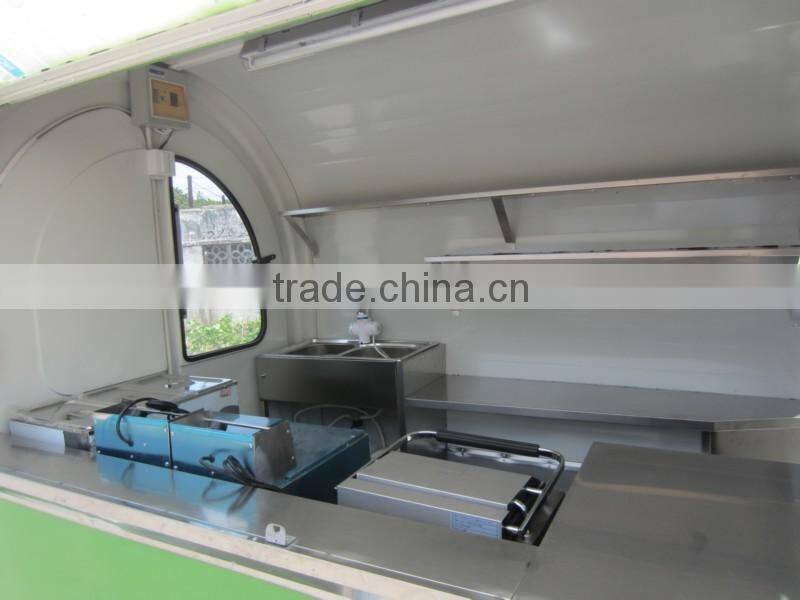 Best designed mobile food cart with big wheels and window for sale