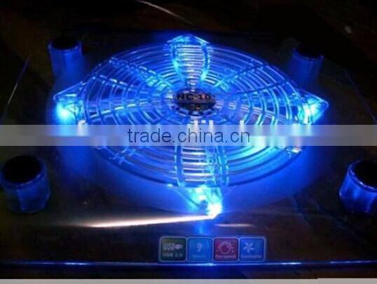 High quality colorful notebook laptop cooling stand with led light
