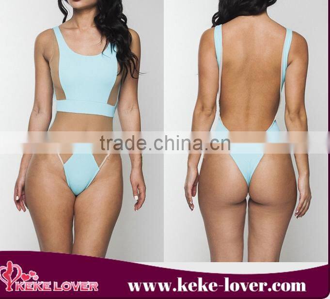wholesal 2015 new arrival lady photos sexy open brazilian bikini plus size swimsuit women side open swimwear