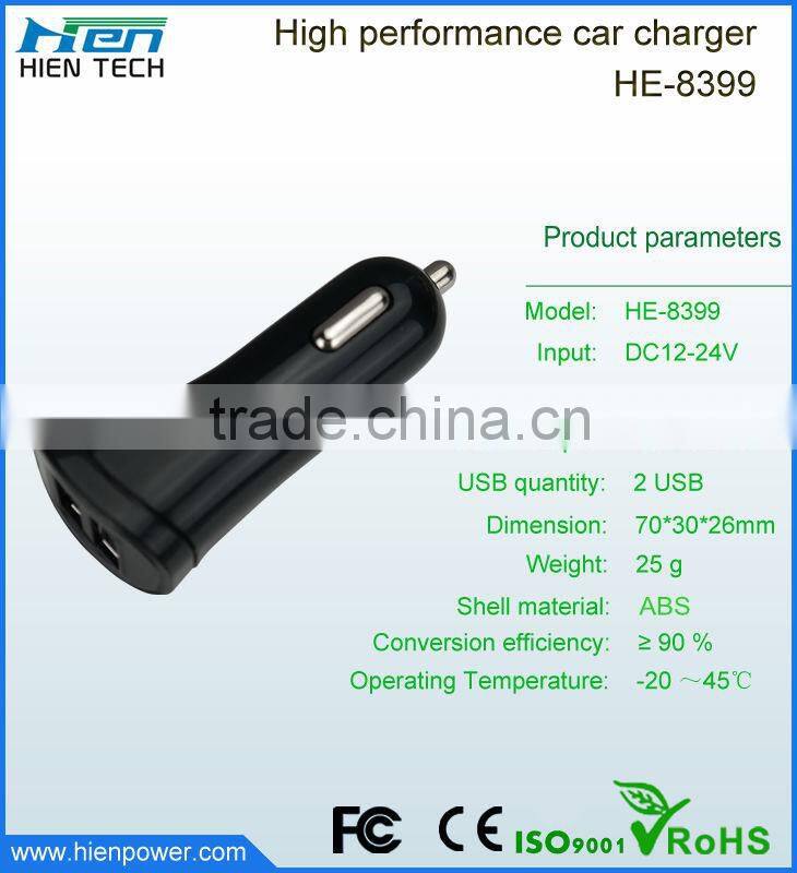 2015 New Product Universal Car Charger With 2 USB Output 5V 3.4A,Double Usb Car Charger Cigarette Lighter Adapter