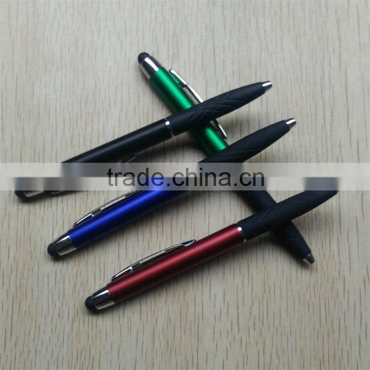 Export quality products chromed neb and black grip retractable stylus pens