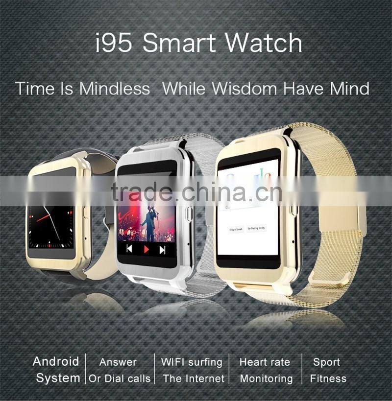China suppliers 2016 New coming i95 smart watch business edition mobile watch phones
