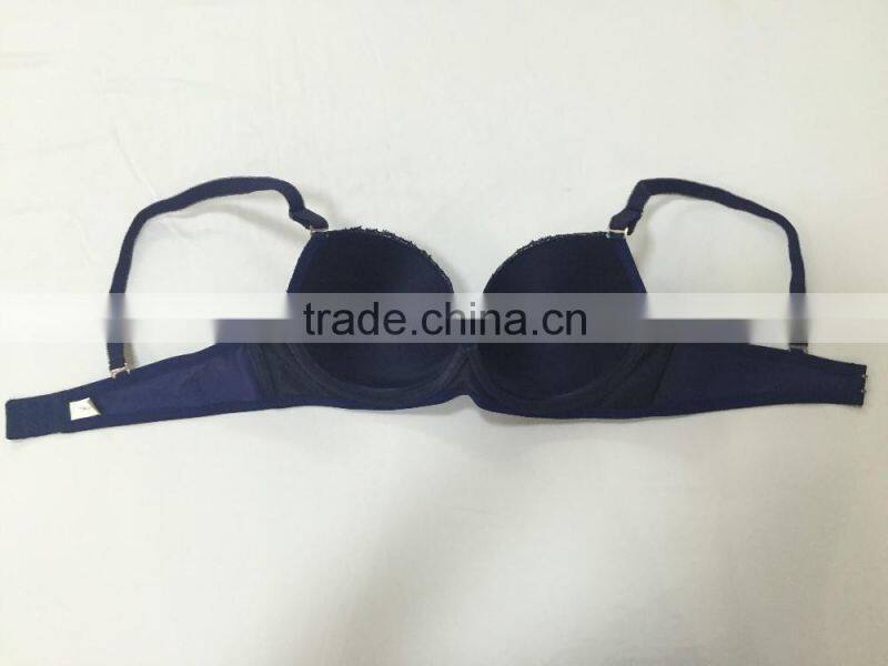 2016 Beautiful bra Latest Fashion Sexy Bra Design Women Deep V Thick Padded Underwire Lace Bra Push-Up Bra Big Size 38C