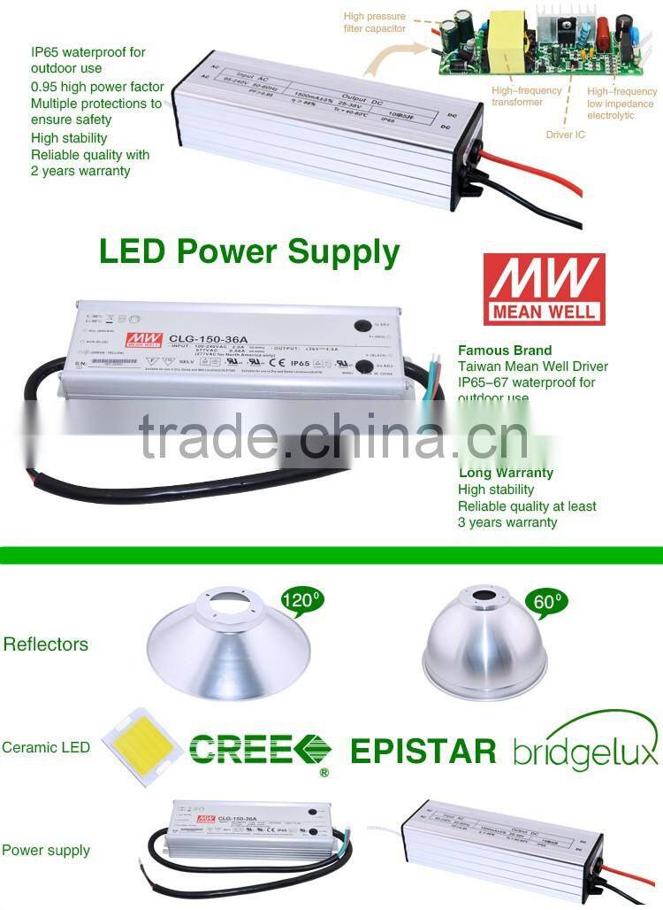 2015 factory supply CE RoHS 50W 100W 180w led high bay lamp