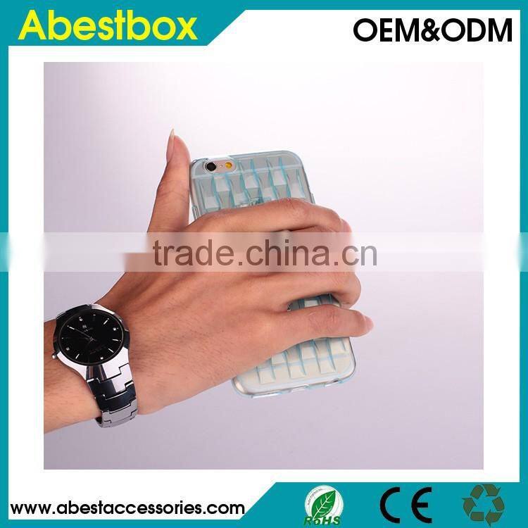 for iphone 6 TPU Ice Case, Transparent Clear TPU Soft Flexible Case with Ring Stand for iphone 6