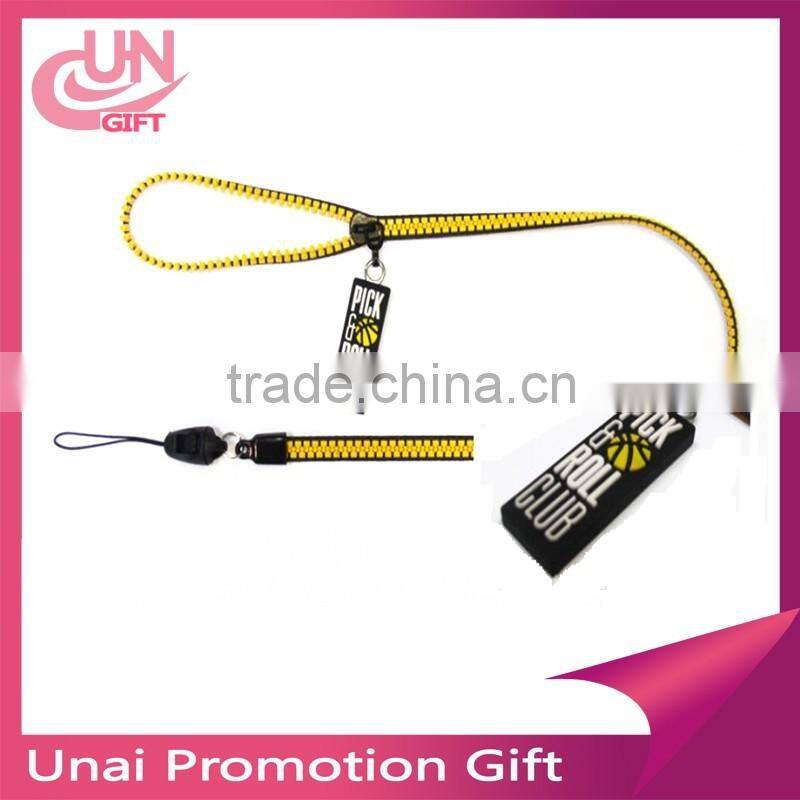 2016 Newest Custom Zipper Lanyard Accept Any Design