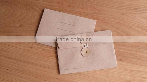 Mini Vintage Retro Kraft Paper Envelopes Brown Kraft Paper Envelop with String With Eyelets