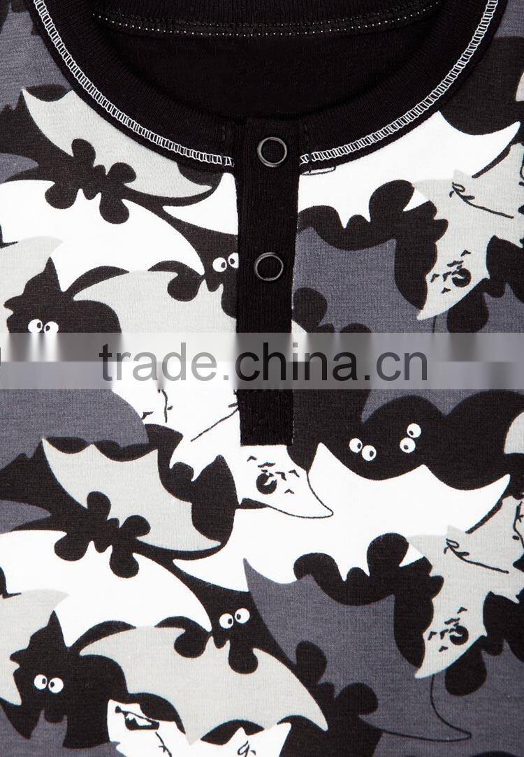 stylish round neck short sleeve and allover printed baby romper knitting patterns baby clothes for boy