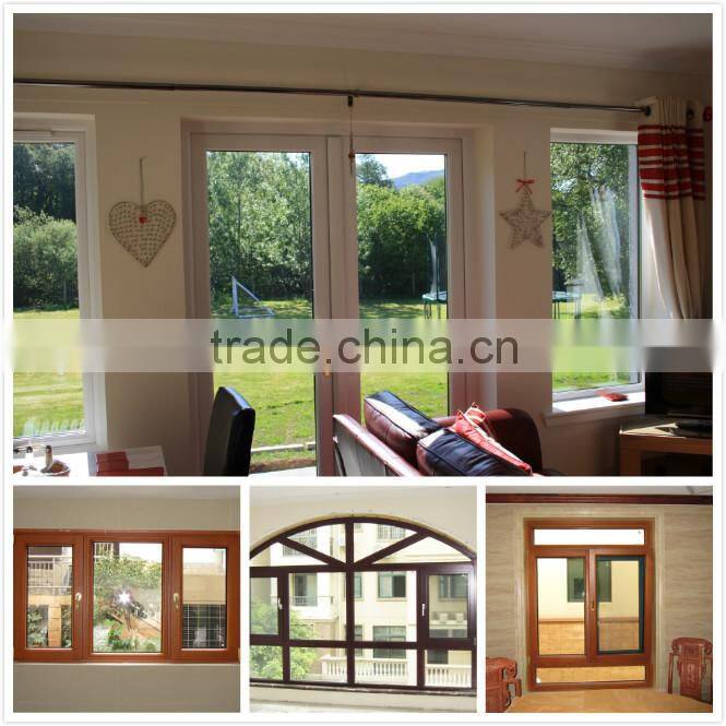 Alibaba china cheapest aluminum wooden screen mesh window