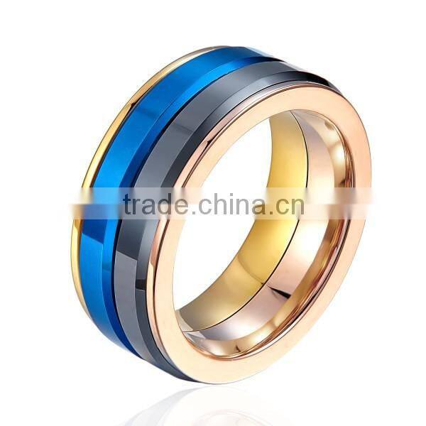 Fashion Men Ring, Tungsten and 316L Stainless Steel Combined Ring
