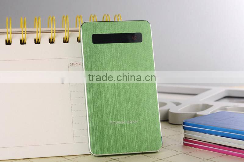 super thin fashionable credit card metal litium ion 4000mah power bank for iPhone, Samsung, iPad charger