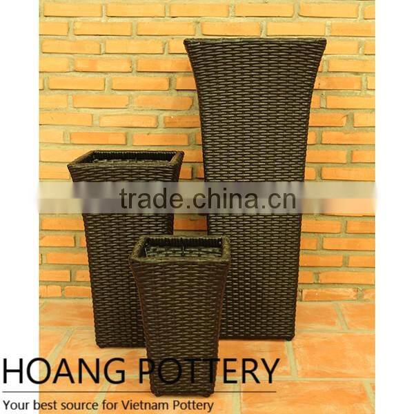 Quality Round Rattan Wicker Flower Planter