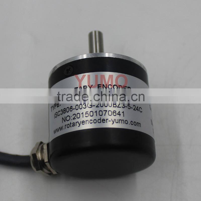 YUMO ISC3806 2000PPR 5V CNC system Solid shaft encoder optical price incremental rotary encoder