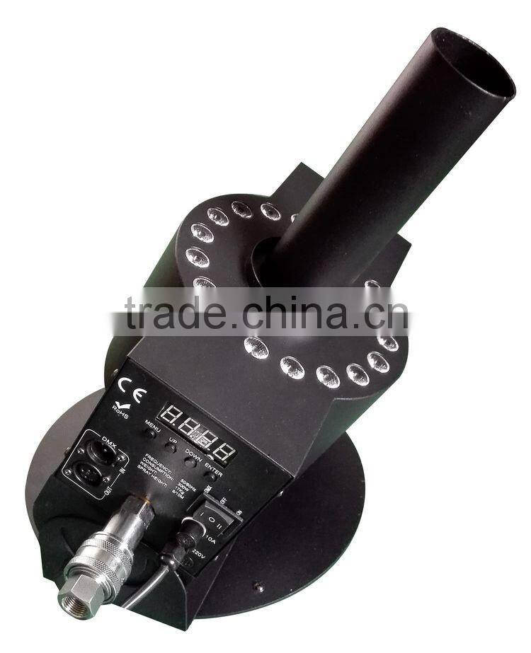 Hanson Pro Stage Special Effect Systems DMX512 LED CO2 Jet Cannon Blast 18x3W RGB 3IN1 LED Smoke Fog Machine