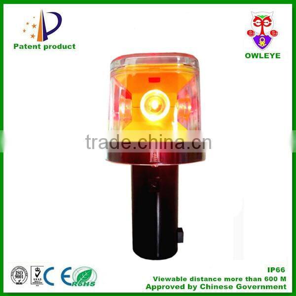 synchronous flash road construction warning light with JJY60 radio signal receiver for safety