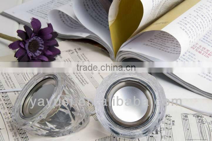 2.0 speaker, crystal light speaker