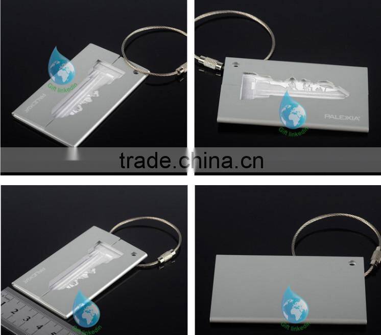 promtional best luggage metal/ unique metal luggage tags