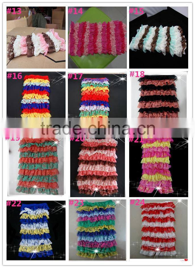 Cute Colorful Baby Strapless Lace Ruffles Petti Rompers Baby Girls Cheap Rompers Lace Ruffles Rompers With Bows Sleeping Wear