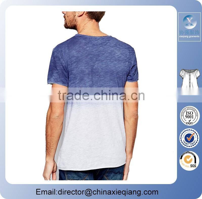 Cheap two color cotton t shirt for men on sale/t shirt manufacturing