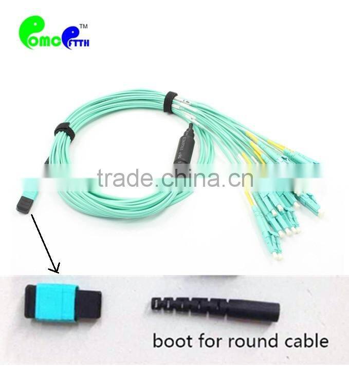 MPO to LC Aqua OM3 fiber optic patch cord
