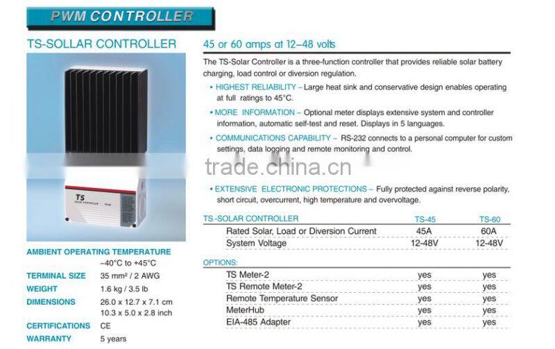morningstar tristar mppt 45a morningstar mppt solar controller
