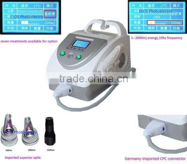 2015 mini laser tattoo removal machine&Q switch nd yag laser& nd-yag laser tattoo removal equipment