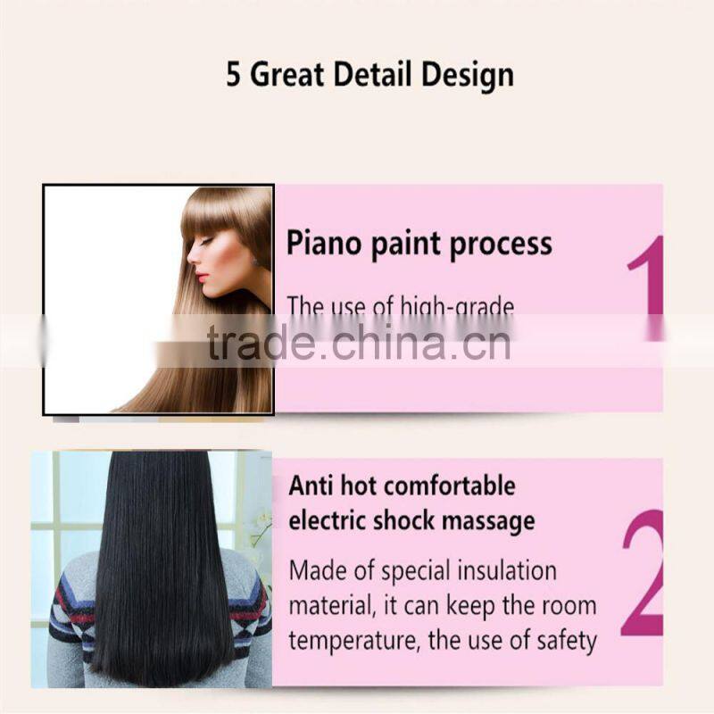 shenzhen best quality cheap Lcd rotating brush hair straighter as seen on TV